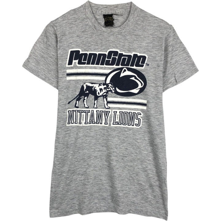 ~90'S CALIFORNIA GOLD PENN STATE Pennsylvania State University College T-shirt, Made in USA, Women's Size S (approx.), Vintage polyester gray type Vintage Second Hand