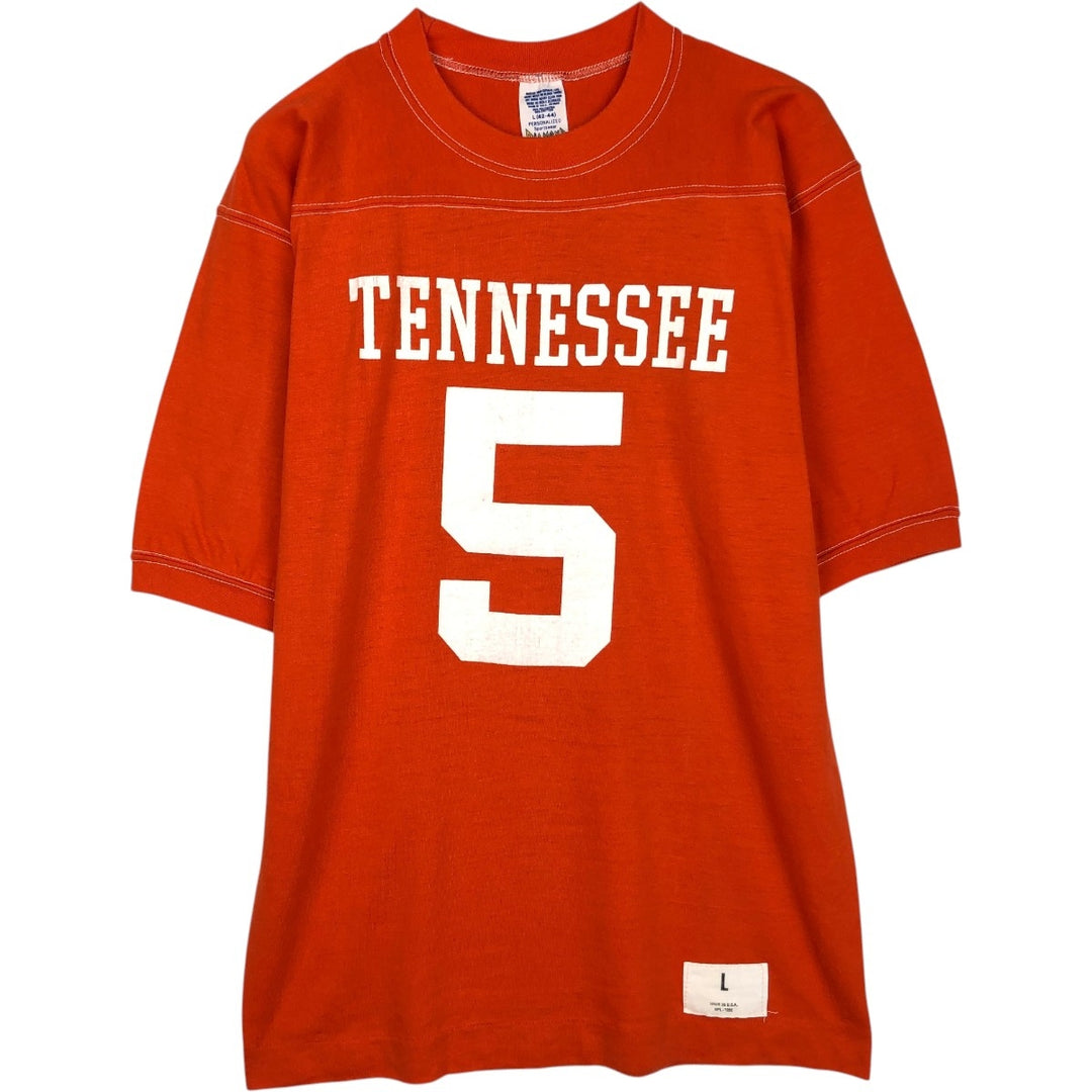 90'S DIAMOND Five-Quarter Sleeve Football T-Shirt, Made in USA, Men's Size L (Equivalent), Vintage cotton orange type Vintage Second Hand