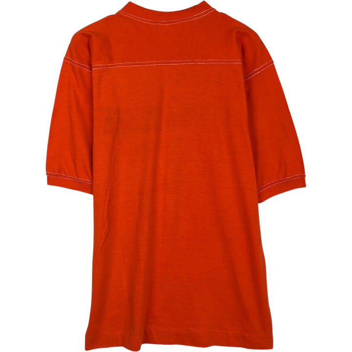 90'S DIAMOND Five-Quarter Sleeve Football T-Shirt, Made in USA, Men's Size L (Equivalent), Vintage cotton orange type Vintage Second Hand