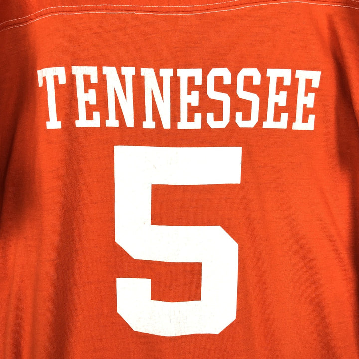 90'S DIAMOND Five-Quarter Sleeve Football T-Shirt, Made in USA, Men's Size L (Equivalent), Vintage cotton orange type Vintage Second Hand