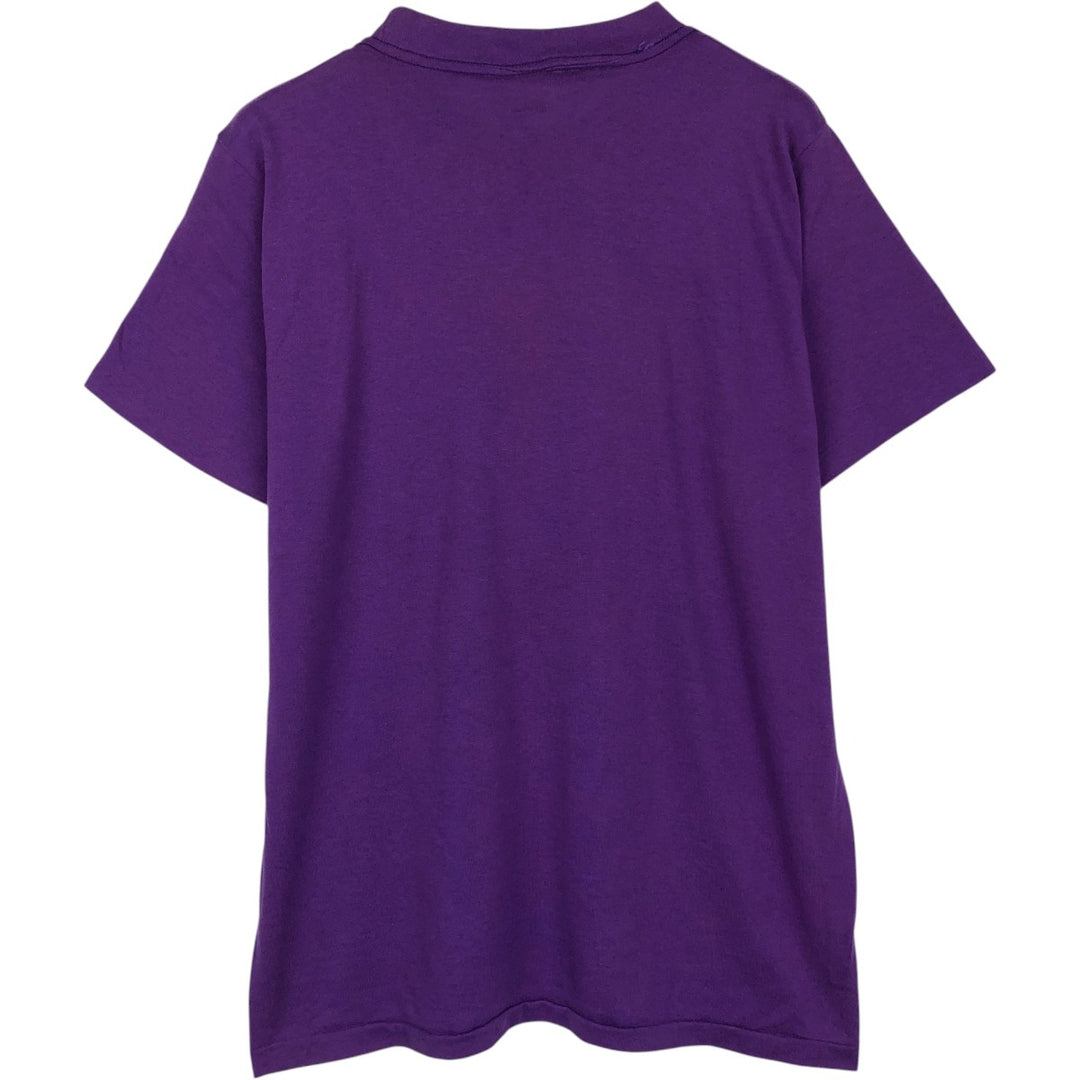 Vintage 1980'S Champion Tricot Tag Triple Print College T-Shirt, Made in USA, Men's XL polyester purple type Vintage Second Hand