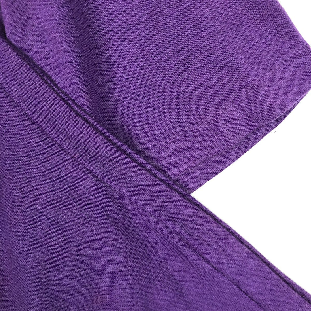 Vintage 1980'S Champion Tricot Tag Triple Print College T-Shirt, Made in USA, Men's XL polyester purple type Vintage Second Hand