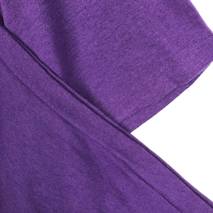 Vintage 1980'S Champion Tricot Tag Triple Print College T-Shirt, Made in USA, Men's XL polyester purple type Vintage Second Hand