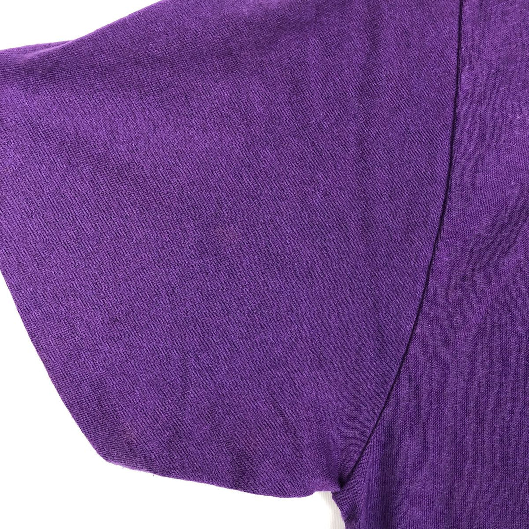 Vintage 1980'S Champion Tricot Tag Triple Print College T-Shirt, Made in USA, Men's XL polyester purple type Vintage Second Hand