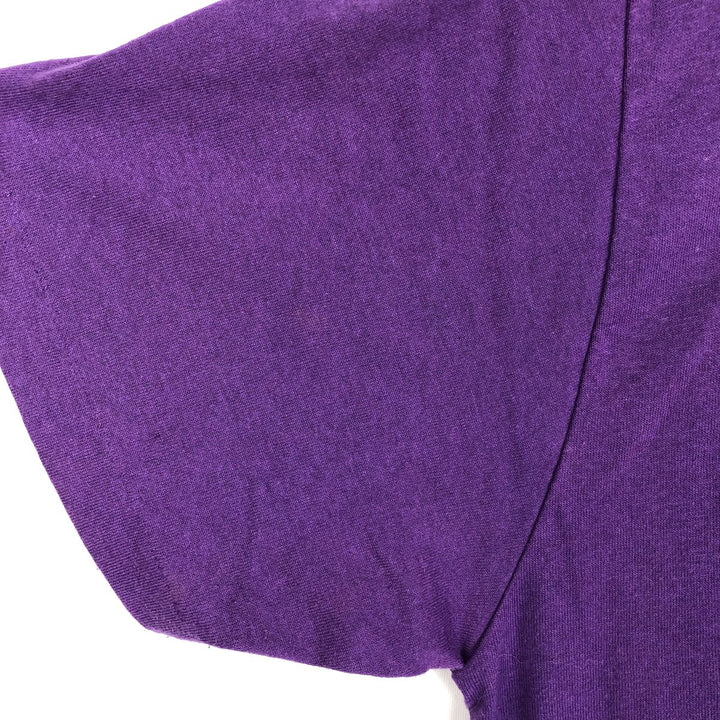 Vintage 1980'S Champion Tricot Tag Triple Print College T-Shirt, Made in USA, Men's XL polyester purple type Vintage Second Hand