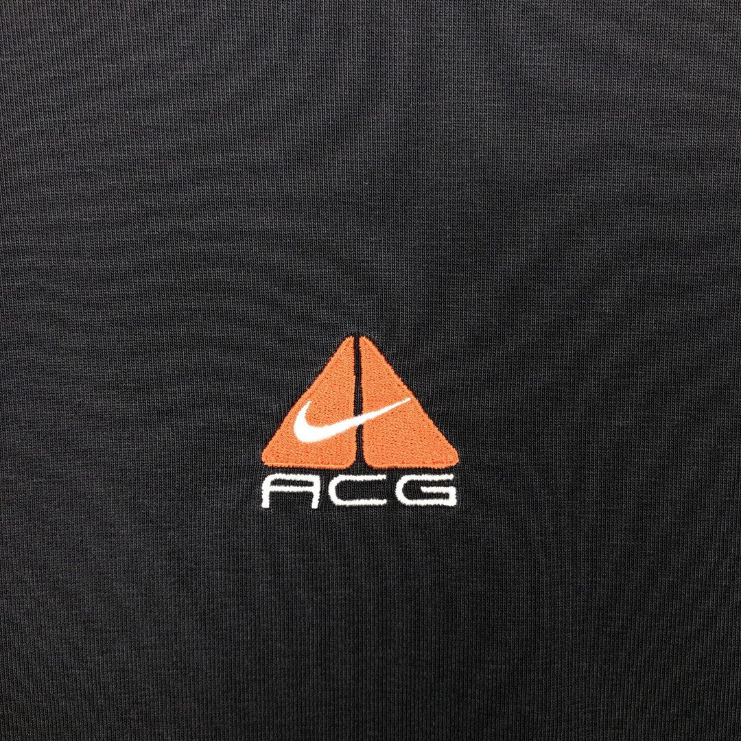 Nike ACG logo T-shirt, men's size L cotton black type Vintage Second Hand