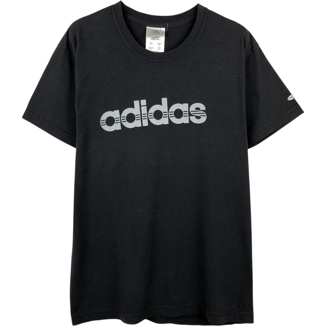 2000'S Adidas CLIMALITE logo print T-shirt, men's size L (approx.) polyester black type Vintage Second Hand