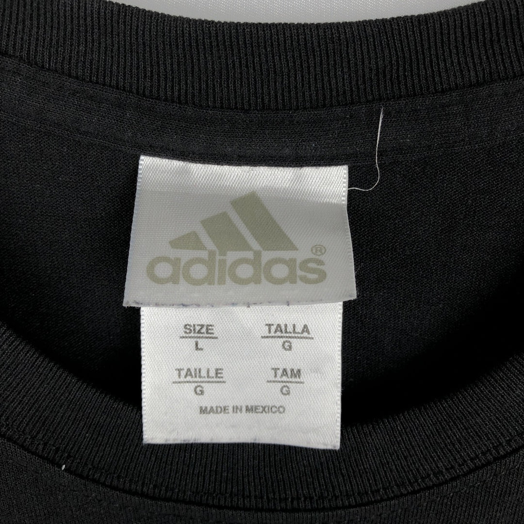 2000'S Adidas CLIMALITE logo print T-shirt, men's size L (approx.) polyester black type Vintage Second Hand