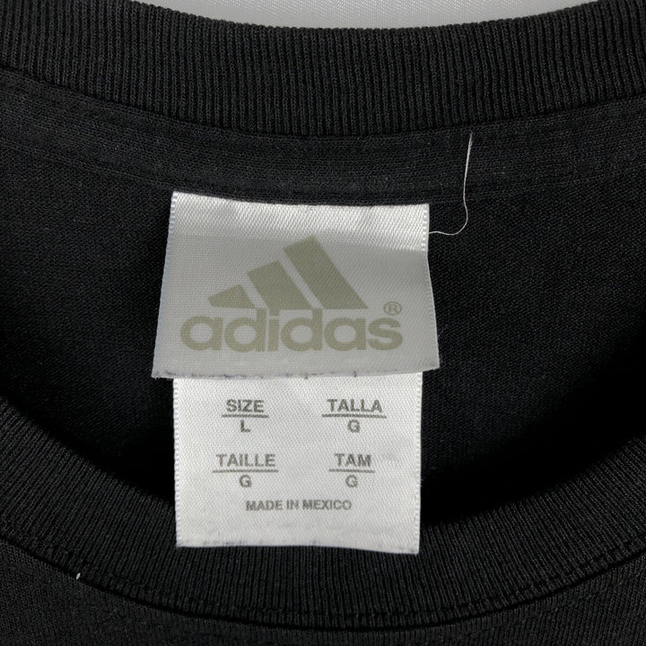 2000'S Adidas CLIMALITE logo print T-shirt, men's size L (approx.) polyester black type Vintage Second Hand