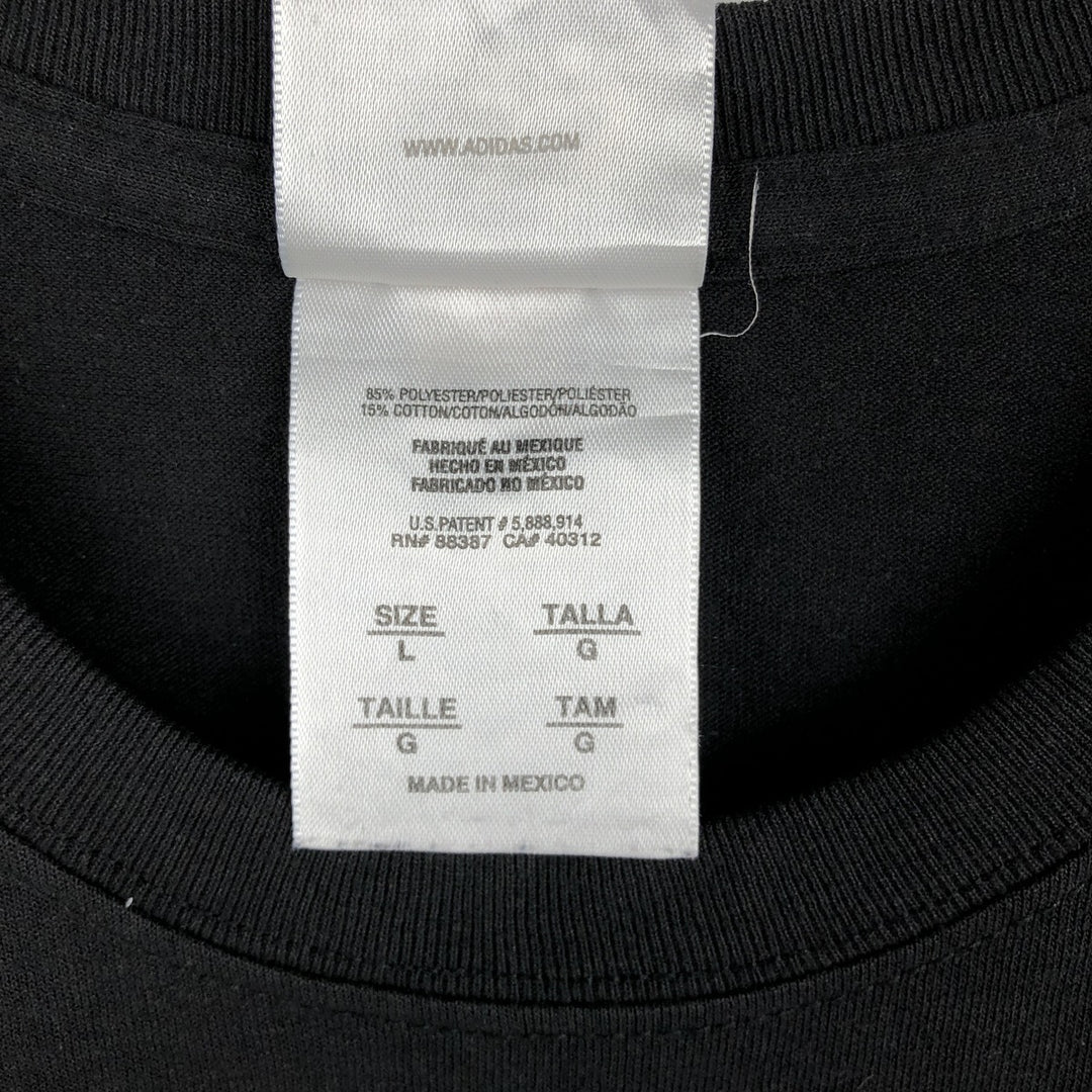 2000'S Adidas CLIMALITE logo print T-shirt, men's size L (approx.) polyester black type Vintage Second Hand
