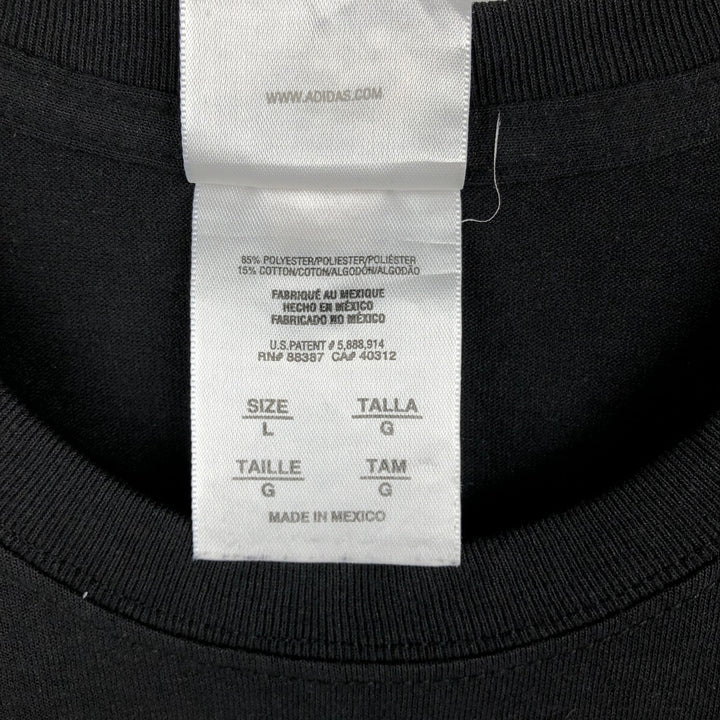 2000'S Adidas CLIMALITE logo print T-shirt, men's size L (approx.) polyester black type Vintage Second Hand