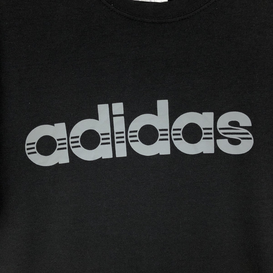 2000'S Adidas CLIMALITE logo print T-shirt, men's size L (approx.) polyester black type Vintage Second Hand