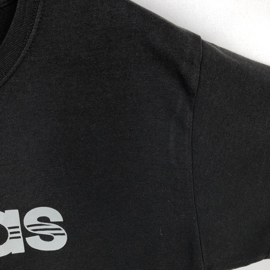 2000'S Adidas CLIMALITE logo print T-shirt, men's size L (approx.) polyester black type Vintage Second Hand