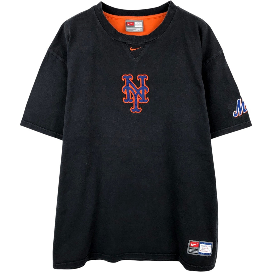 2000'S Nike Team MLB New York Mets Center Logo Sports T-Shirt, Men's Size L (approx.) cotton black type Vintage Second Hand