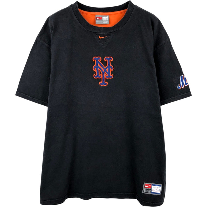 2000'S Nike Team MLB New York Mets Center Logo Sports T-Shirt, Men's Size L (approx.) cotton black type Vintage Second Hand