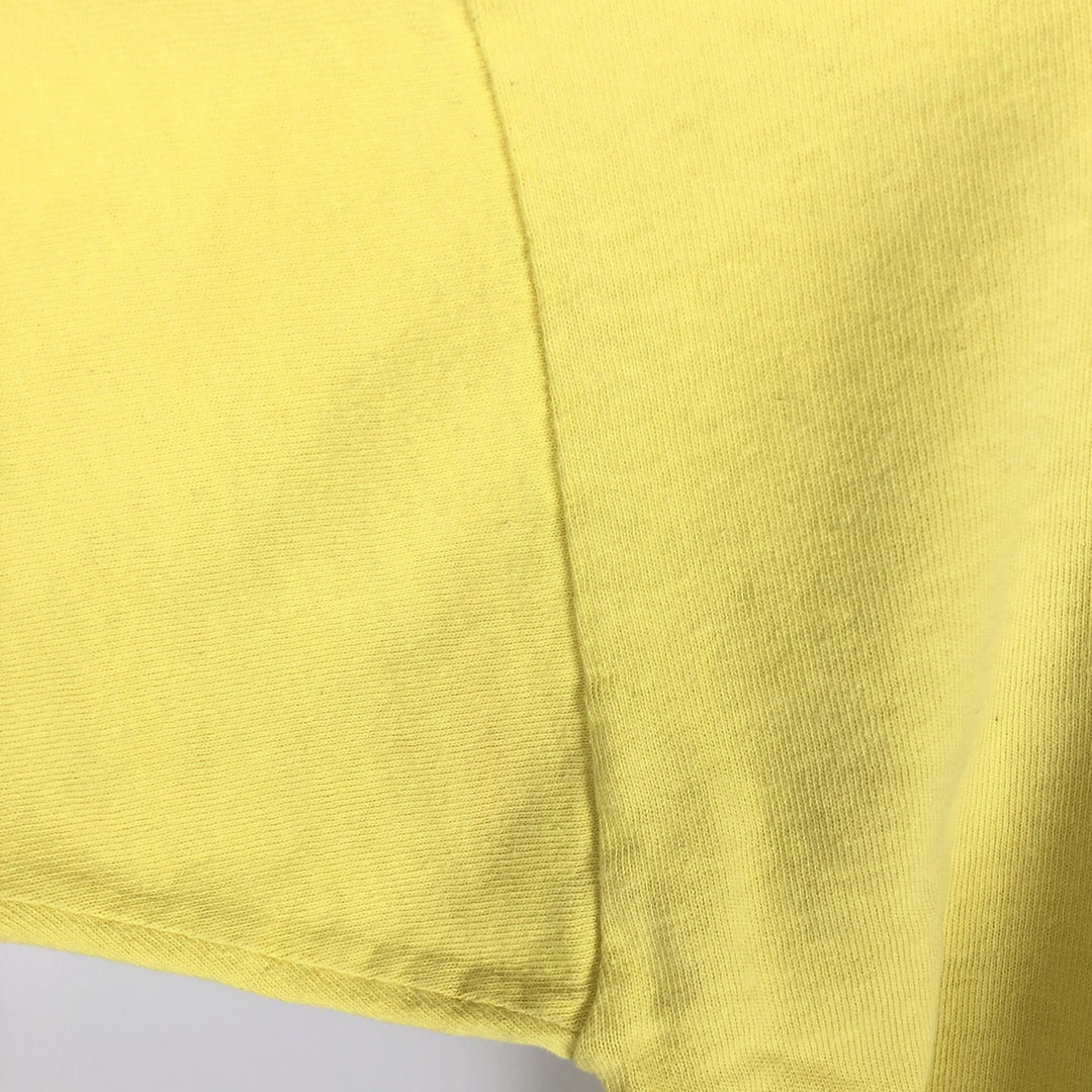 90'S Champion Short-Sleeve T-Shirt with One-Point Logo, Made in USA, Men's XL Equivalent, Vintage cotton yellow type Vintage Second Hand