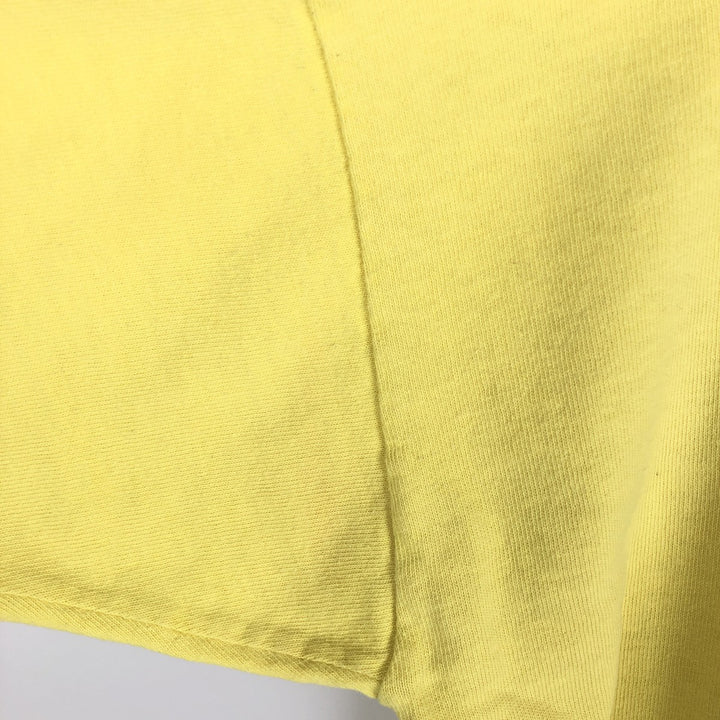 90'S Champion Short-Sleeve T-Shirt with One-Point Logo, Made in USA, Men's XL Equivalent, Vintage cotton yellow type Vintage Second Hand