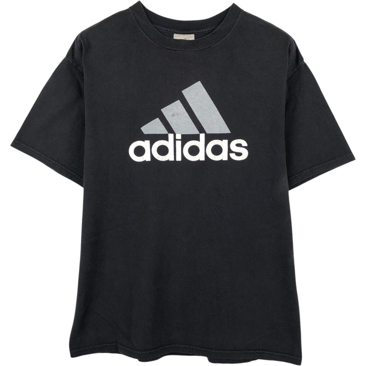 2000'S Adidas logo print T-shirt, men's size M (approx.) cotton black type Vintage Second Hand