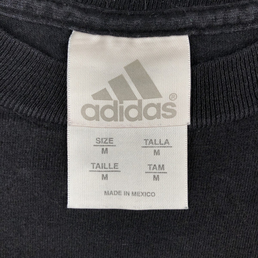 2000'S Adidas logo print T-shirt, men's size M (approx.) cotton black type Vintage Second Hand