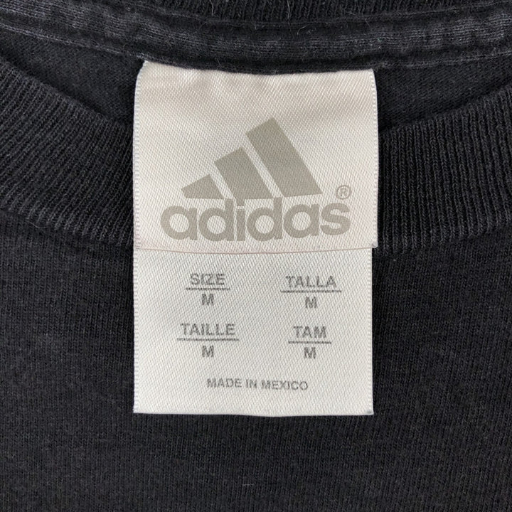 2000'S Adidas logo print T-shirt, men's size M (approx.) cotton black type Vintage Second Hand