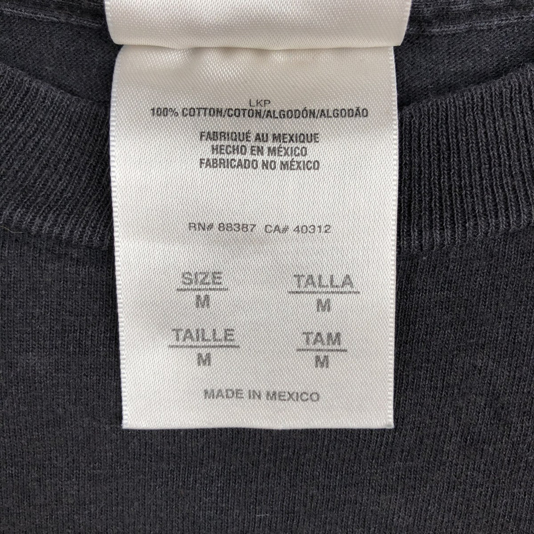 2000'S Adidas logo print T-shirt, men's size M (approx.) cotton black type Vintage Second Hand