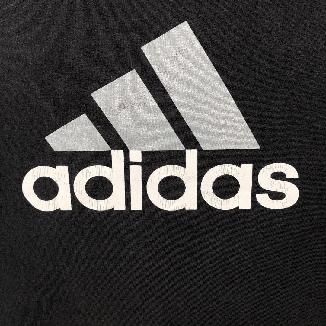 2000'S Adidas logo print T-shirt, men's size M (approx.) cotton black type Vintage Second Hand