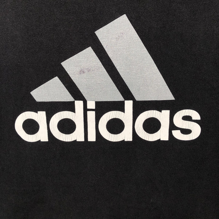 2000'S Adidas logo print T-shirt, men's size M (approx.) cotton black type Vintage Second Hand