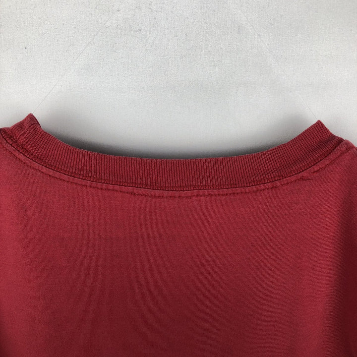 00'S Adidas logo print T-shirt, men's size L cotton red type Vintage Second Hand