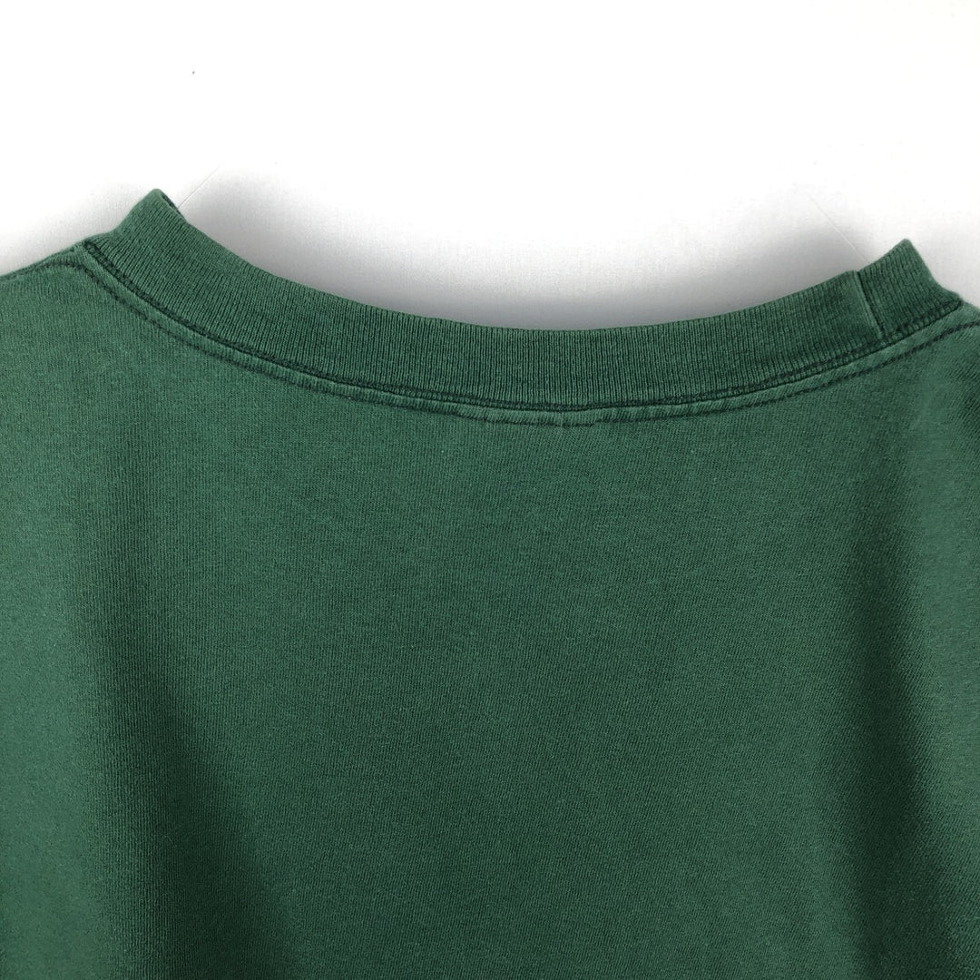 Adidas logo print T-shirt, men's size M (approx.) cotton green type Vintage Second Hand