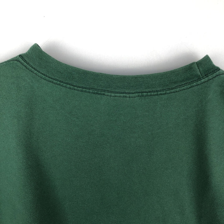 Adidas logo print T-shirt, men's size M (approx.) cotton green type Vintage Second Hand