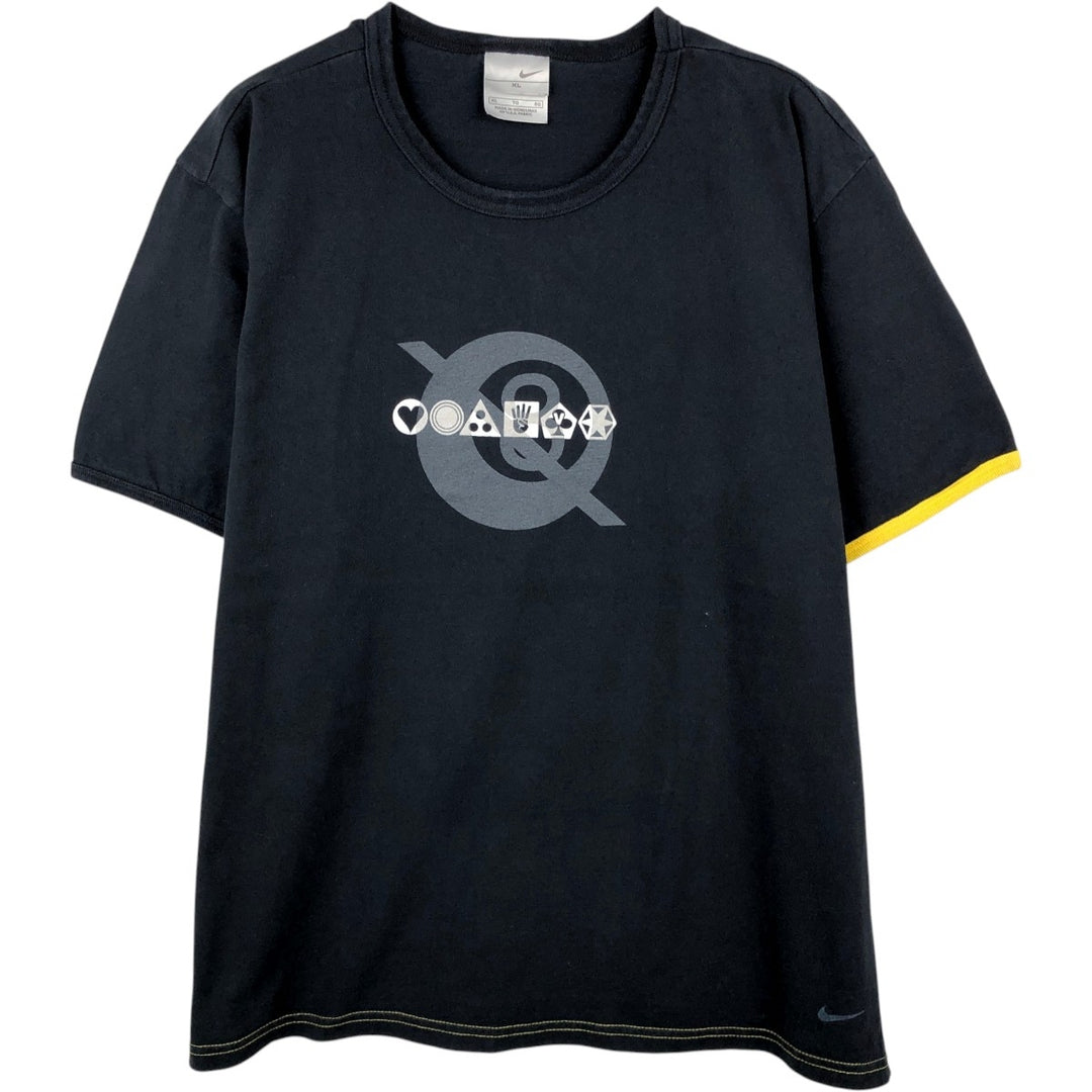 00'S Nike Printed T-shirt Men's XL size cotton black type Vintage Second Hand