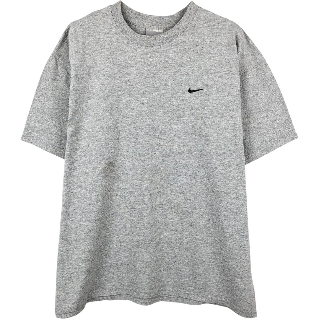 00'S Nike One Point Logo T-shirt Men's L size cotton gray type Vintage Second Hand