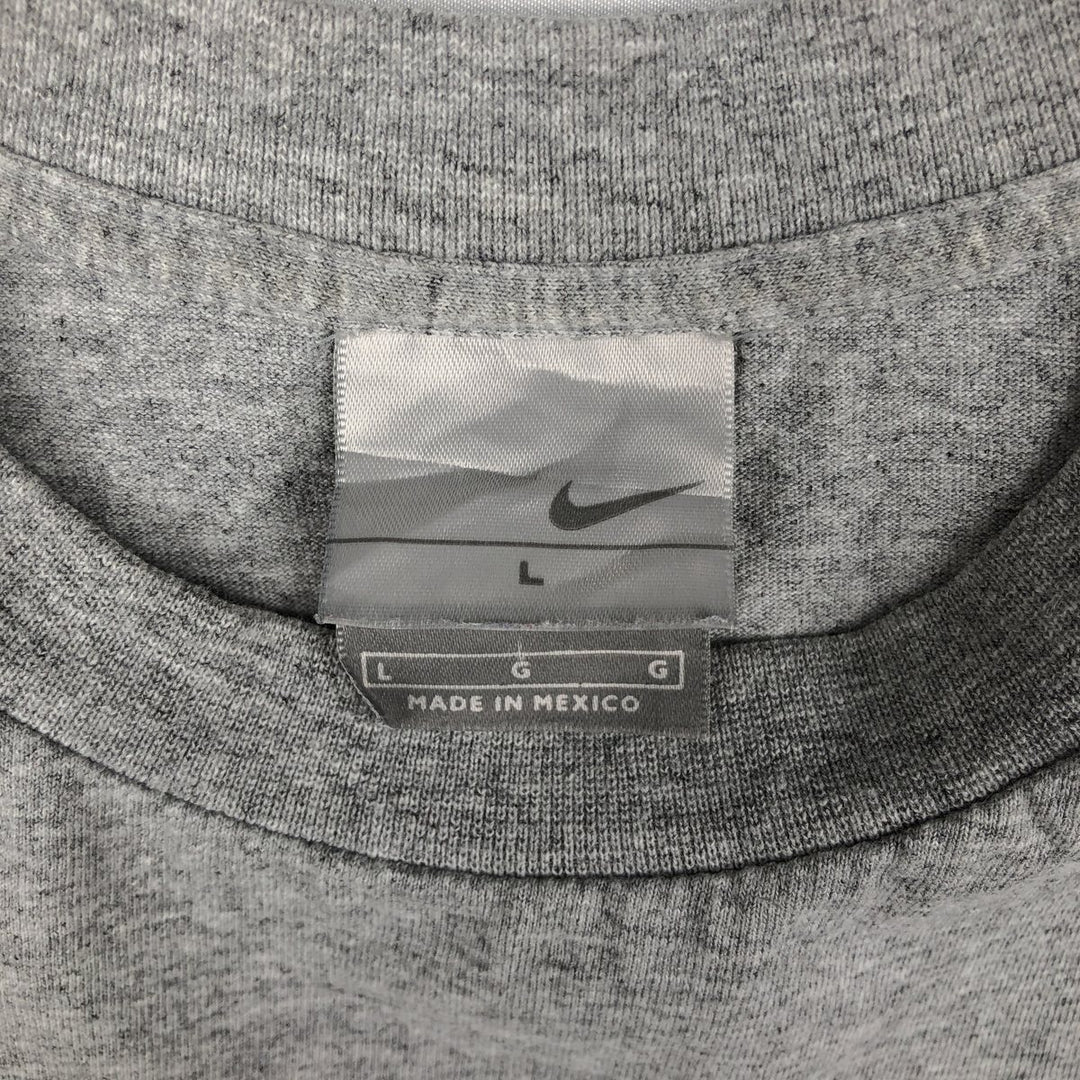 00'S Nike One Point Logo T-shirt Men's L size cotton gray type Vintage Second Hand