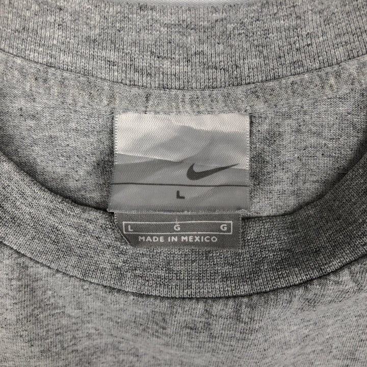 00'S Nike One Point Logo T-shirt Men's L size cotton gray type Vintage Second Hand