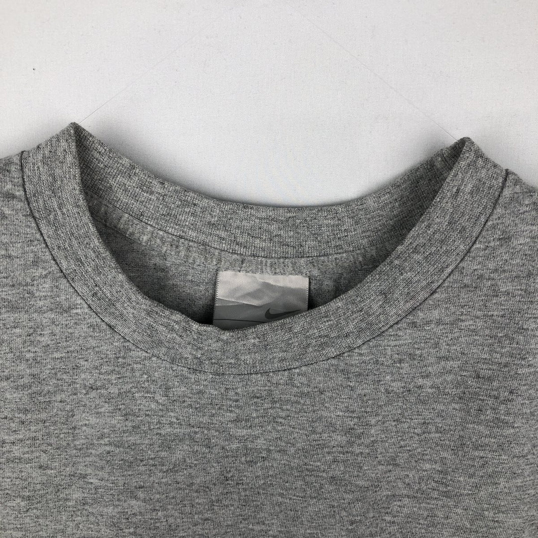 00'S Nike One Point Logo T-shirt Men's L size cotton gray type Vintage Second Hand
