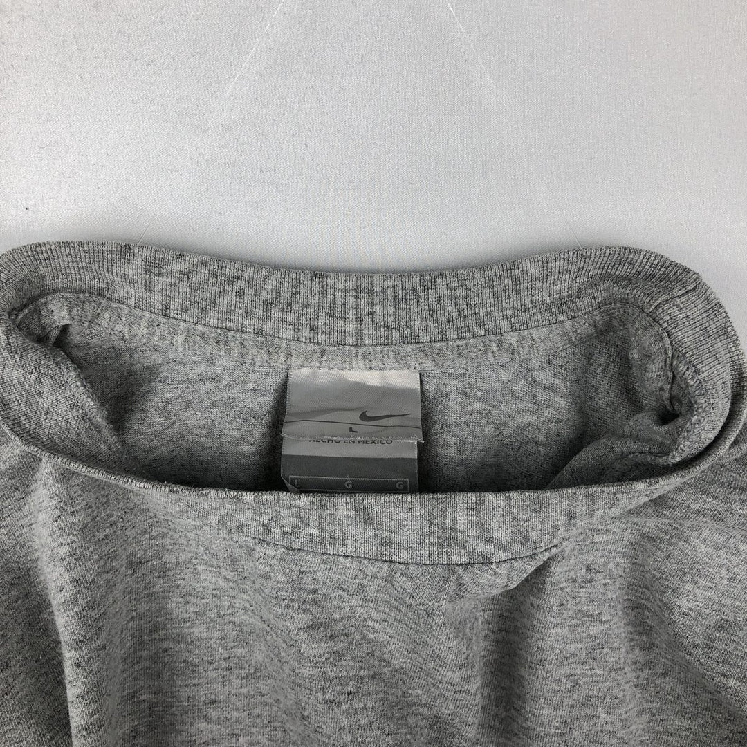 00'S Nike One Point Logo T-shirt Men's L size cotton gray type Vintage Second Hand