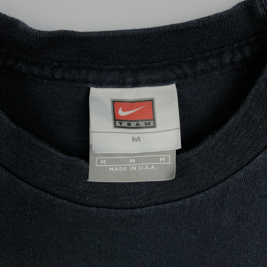 90s-00'S Nike Team Sports T-shirt, Made in USA, Men's Size M (approx.) cotton navy blue type Vintage Second Hand