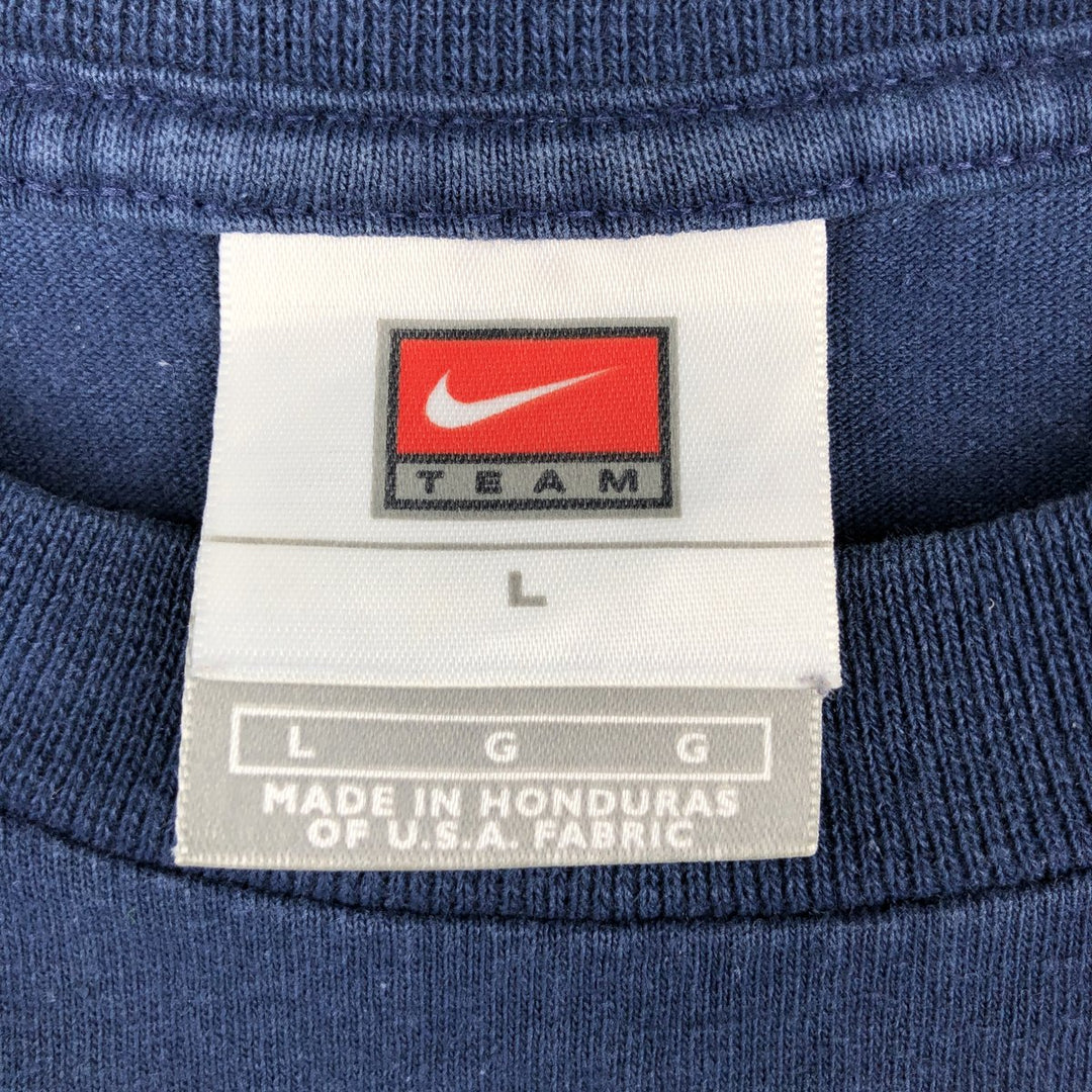 Nike TEAM MICHIGAN University of Michigan Center Logo College T-Shirt, Men's Size L (approx.) cotton navy blue type Vintage Second Hand
