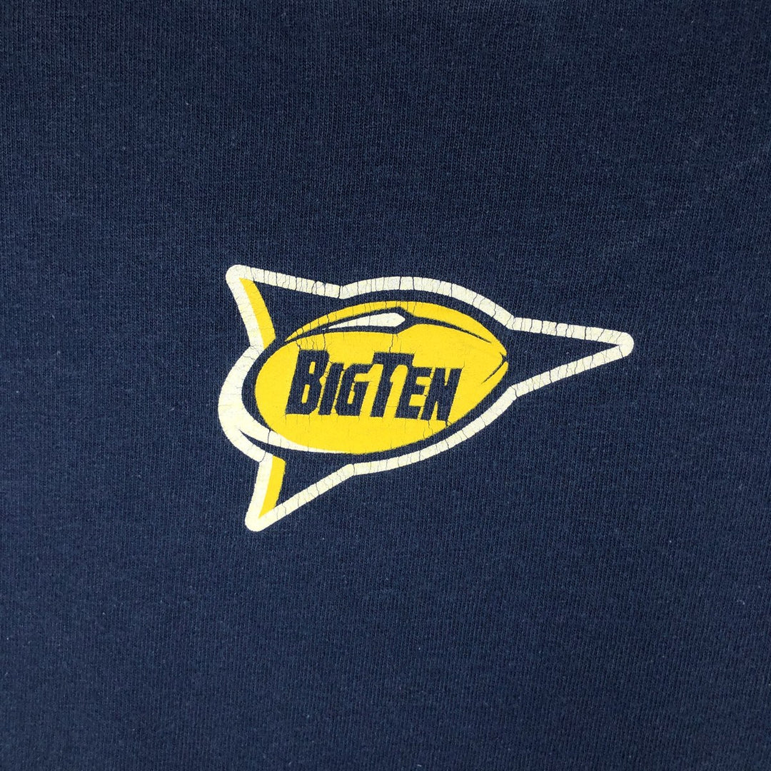 Nike TEAM MICHIGAN University of Michigan Center Logo College T-Shirt, Men's Size L (approx.) cotton navy blue type Vintage Second Hand