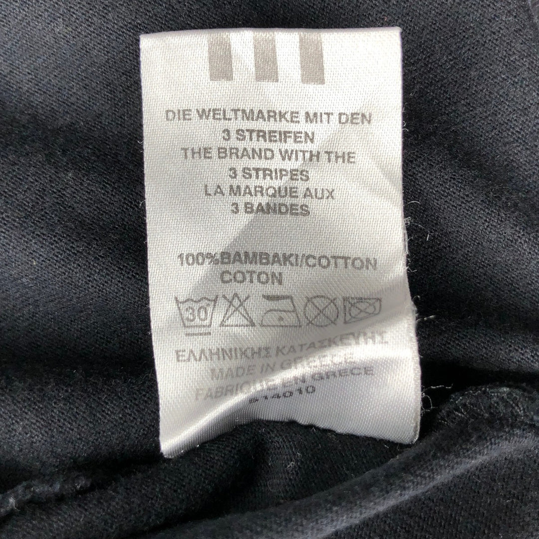 Adidas logo print T-shirt, men's size L cotton black type Vintage Second Hand