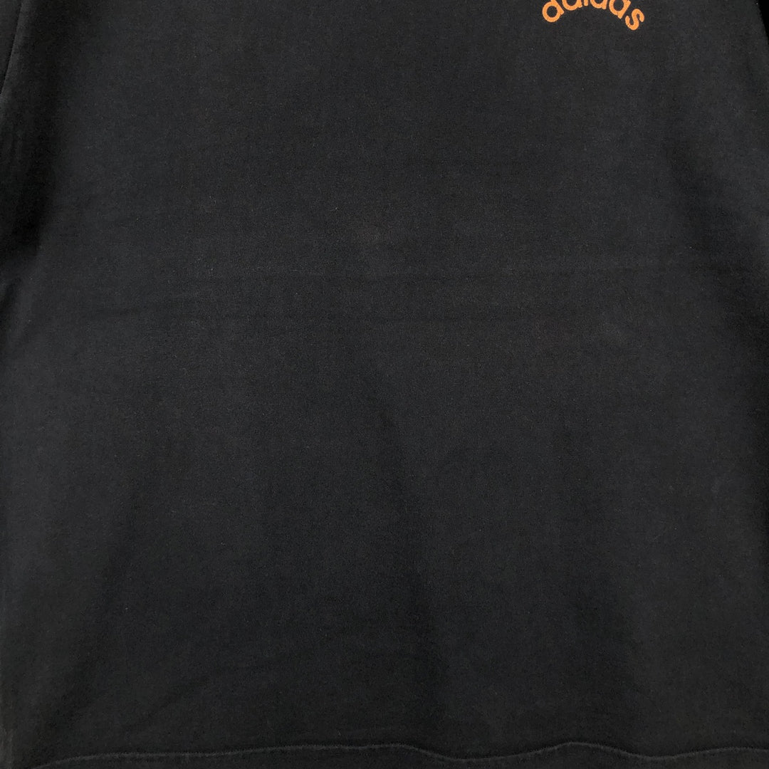 Adidas logo print T-shirt, men's size L cotton black type Vintage Second Hand