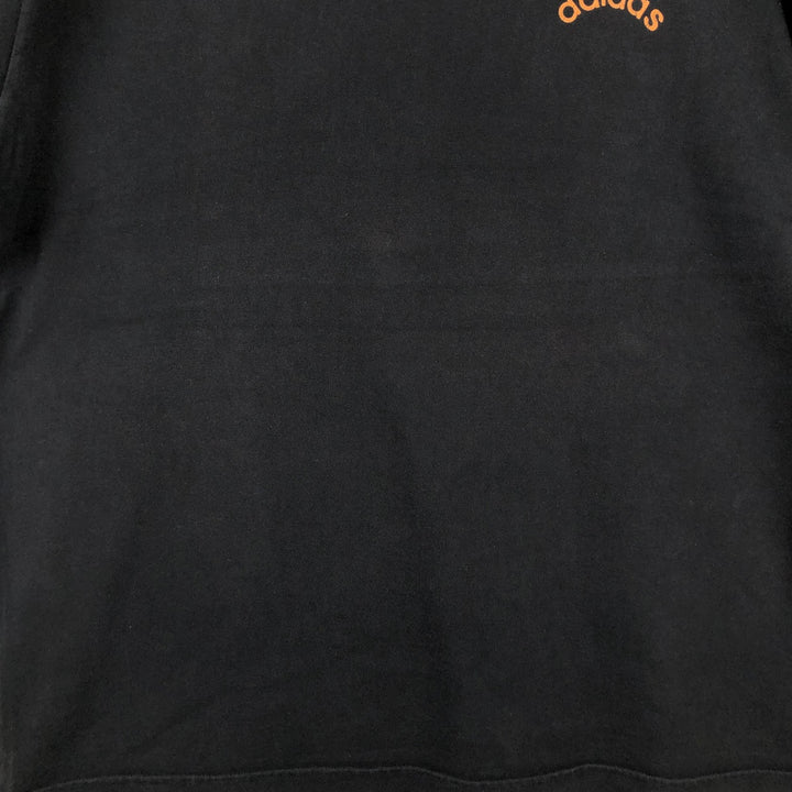 Adidas logo print T-shirt, men's size L cotton black type Vintage Second Hand