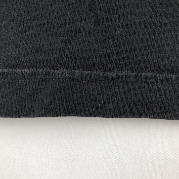 Adidas logo print T-shirt, men's size L cotton black type Vintage Second Hand