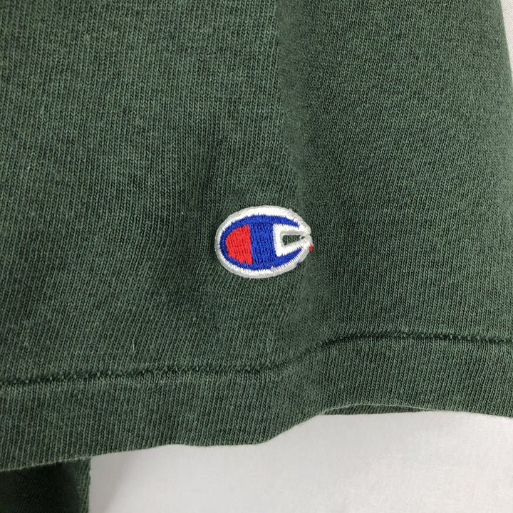 90'S Champion Logo Print T-Shirt Made in USA Men's XL Vintage cotton green type Vintage Second Hand