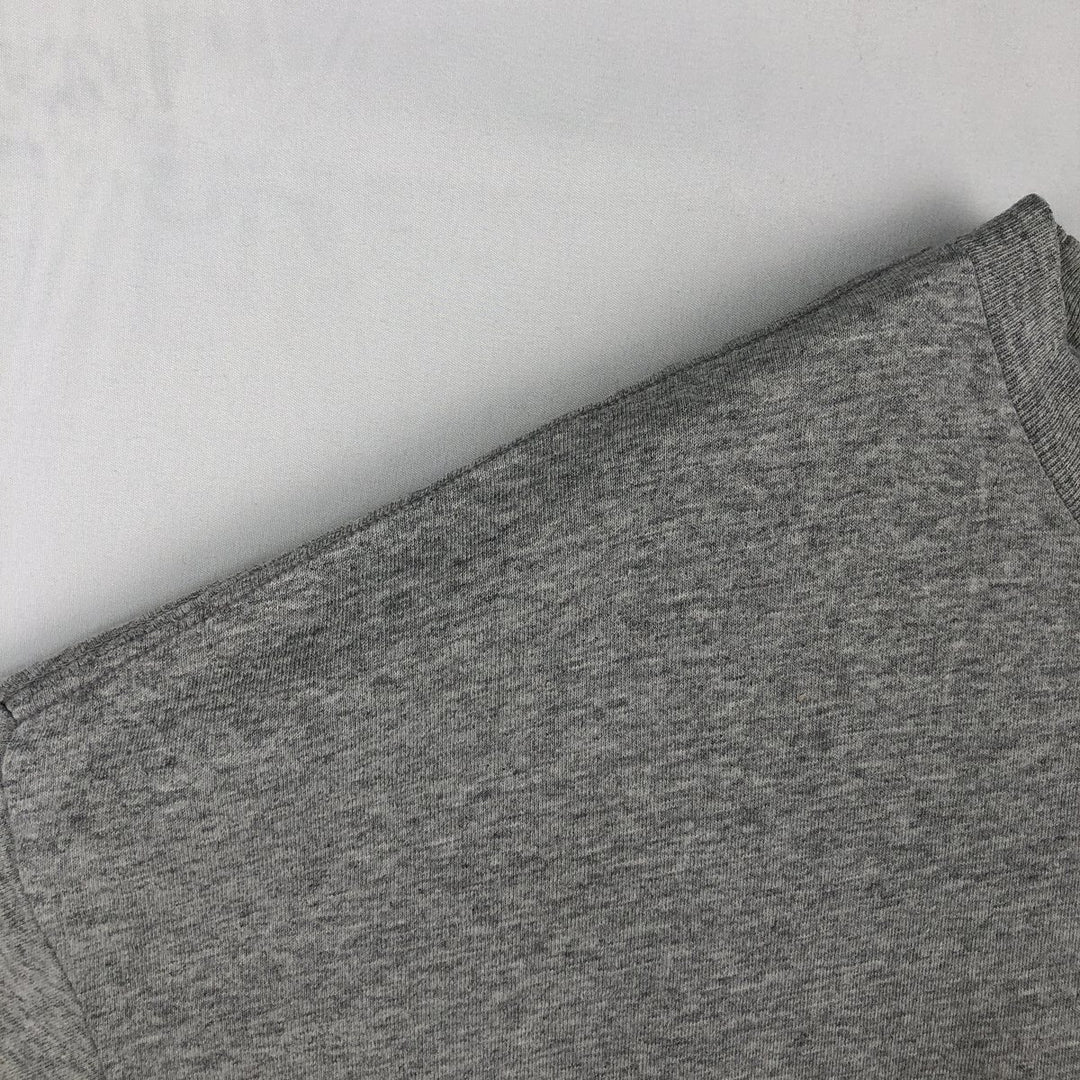 00'S Adidas logo print T-shirt, men's XL size cotton gray type Vintage Second Hand