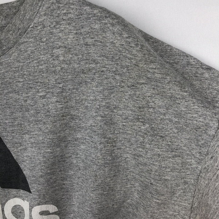 00'S Adidas logo print T-shirt, men's XL size cotton gray type Vintage Second Hand