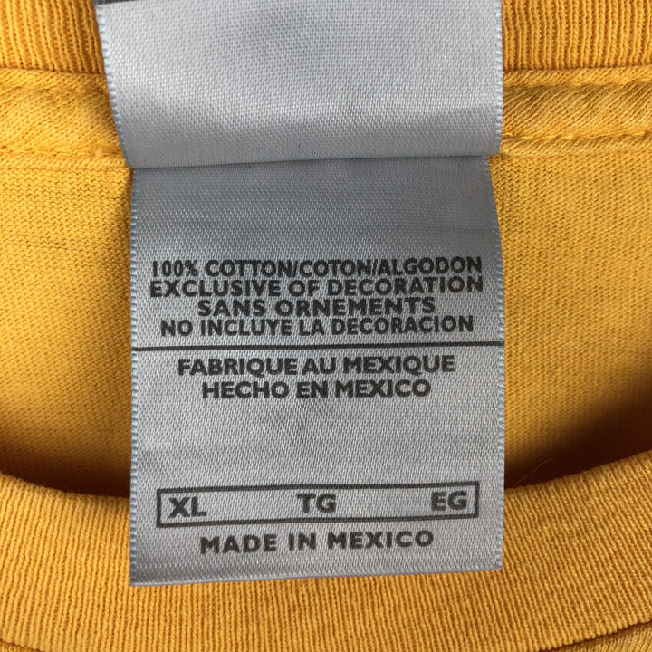 00'S Nike logo print T-shirt, men's XL size cotton yellow type Vintage Second Hand