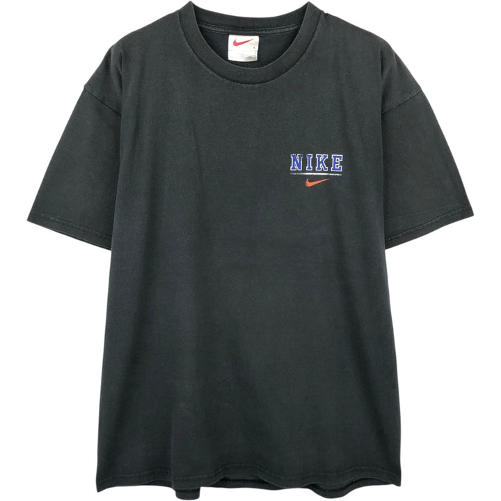90'S - Vintage Nike logo print T-shirt, men's size L cotton Charcoal Vintage Second Hand