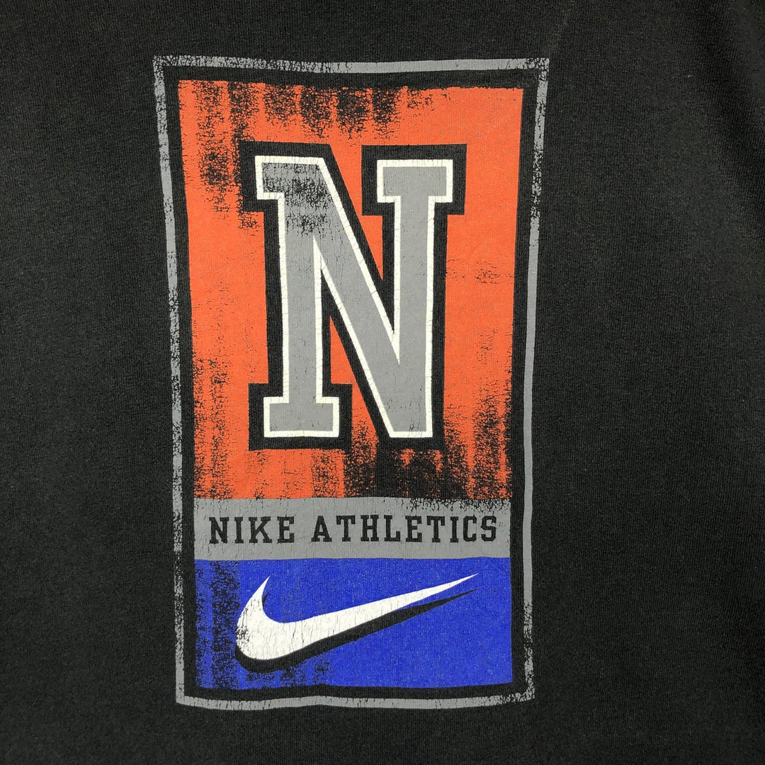 90'S - Vintage Nike logo print T-shirt, men's size L cotton Charcoal Vintage Second Hand