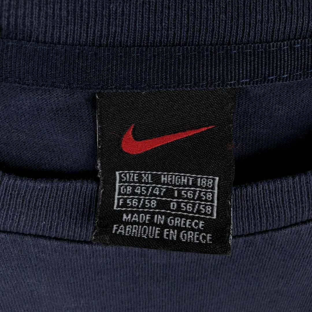 90s~00'S Nike One Point Logo T-Shirt Men's XL Vintage cotton navy blue type Vintage Second Hand